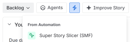 Triggering the Rovo Agent via Jira issue actions menu
